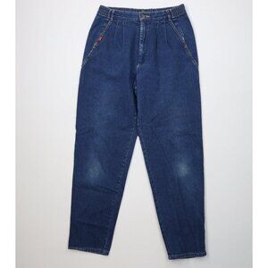 Vintage 80s 90s Lee Womens 12 Distressed Pleated Relaxed Fit Denim Jeans USA